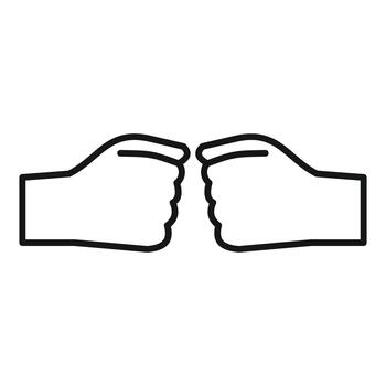 dos puños golpeando demostración unidad y trabajo en equipo vector