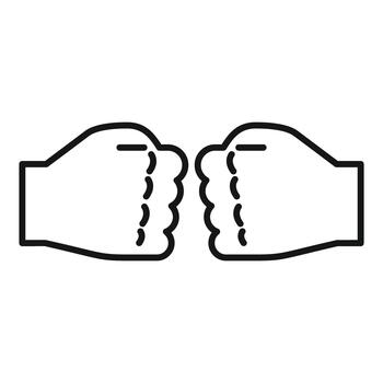 puños golpeando representando amistad saludo y trabajo en equipo vector