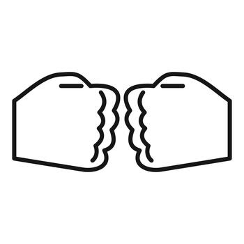 Two fists bumping showing agreement, greeting, teamwork vector