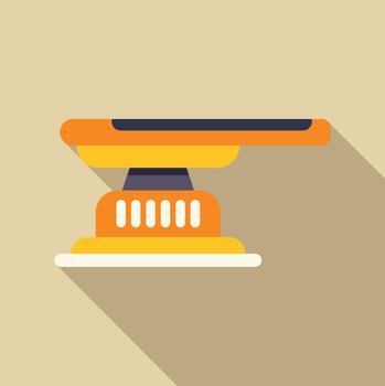 A scale with a long shadow on a beige background vector