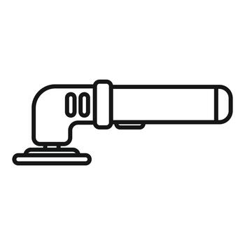 Random orbital sander machine line art icon concept vector