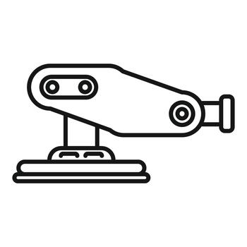Grinding machine power tool line art icon vector