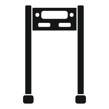 Security checkpoint archway detecting metal for safety vector