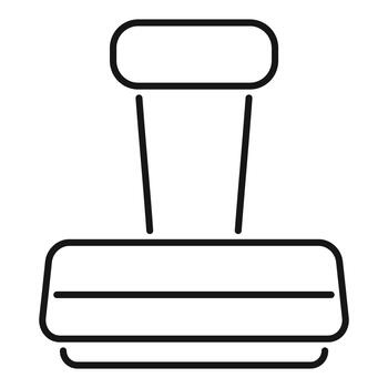 Rubber stamp with handle showing approval concept vector