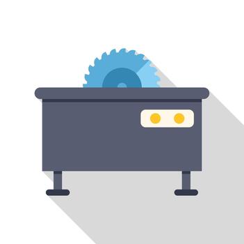 Table saw machine with rotating blade icon vector