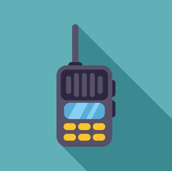 Portable two way radio communicating device icon vector