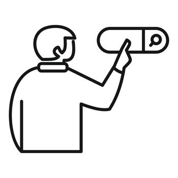 User searching online information displaying search bar vector