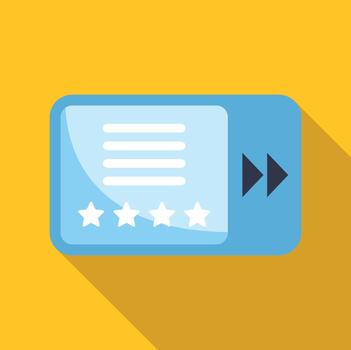 música jugador interfaz demostración lista de reproducción y clasificación estrellas vector