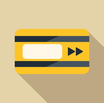 Flat design music player fast forwarding media icon vector