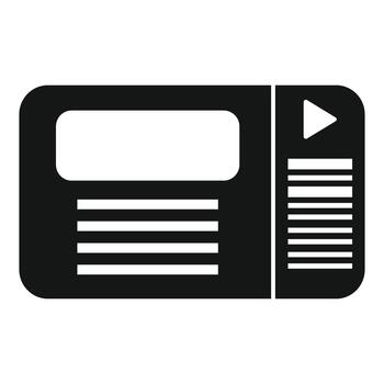 Online player display featuring play button interface vector