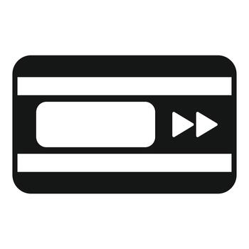 Media player interface fast forward icon symbol vector