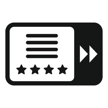Media player rating feedback user interface icon vector