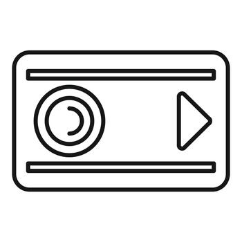 player interface featuring play button line art vector