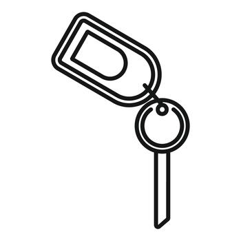 Key with keyring access unlocking security icon vector