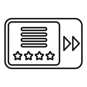 Music player rating playlist fast forward icon vector