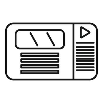 Retro cassette player icon for entertainment vector