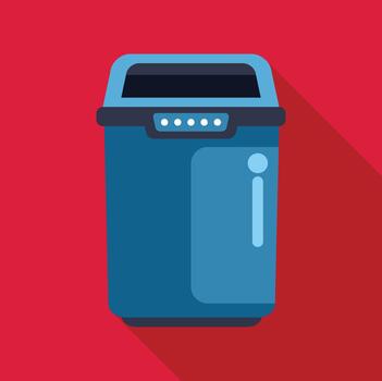 Smart bin recycling waste with automated sensor system vector