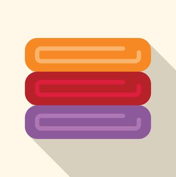 apilar de vistoso doblada toallas plano diseño vector