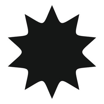 Abstract starburst shape representing explosion or impact vector