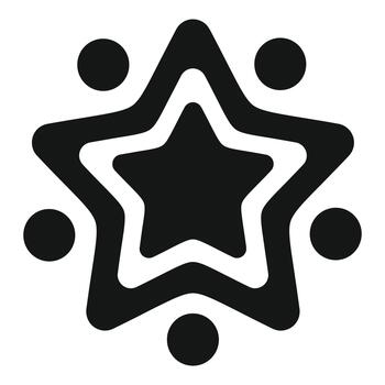 Star icon representing quality, rating, and importance vector