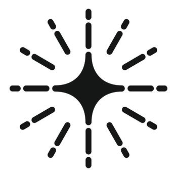 Sparkle icon showing shining and clean effect vector