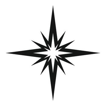 Navigational star symbol representing guidance and direction vector