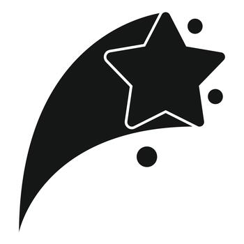 Shooting star concept with trailing comet glow vector