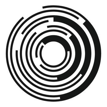Abstract circle tech logo creating a modern maze vector