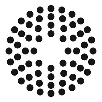 negro puntos formando resumen concéntrico circular modelo vector