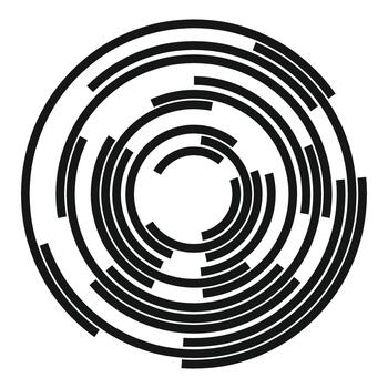 resumen radial digital líneas creando objetivo modelo vector