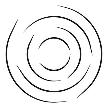 Abstract swirl lines creating motion vortex symbol vector