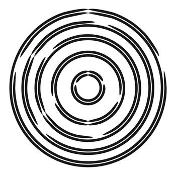 concéntrico círculos formando resumen sonido ola onda modelo vector
