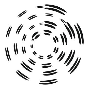 Concentric motion lines forming abstract vortex pattern vector