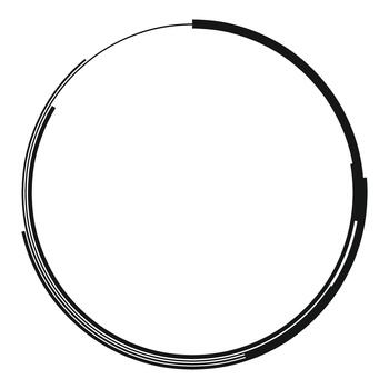 resumen negro circulo marco elemento línea Arte vector