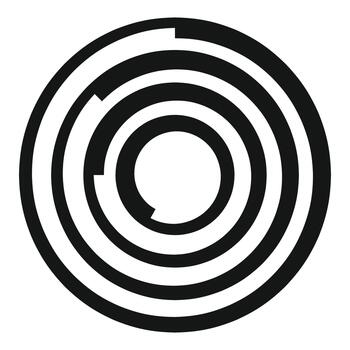 Abstract geometric labyrinth design creating a spiral optical illusion vector