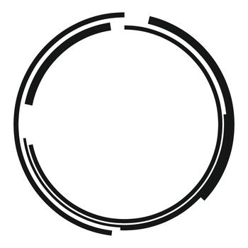 Futuristic round tech frame creating abstract border graphic vector