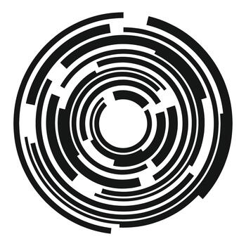 resumen concéntrico círculos formando tecnológico laberinto modelo vector