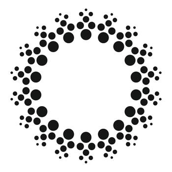 resumen fractal circulo modelo formando un marco vector