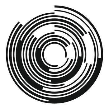Abstract concentric geometric lines forming a modern pattern vector