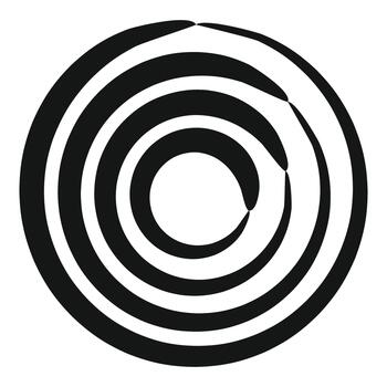 negro y blanco resumen espiral creando óptico espejismo vector