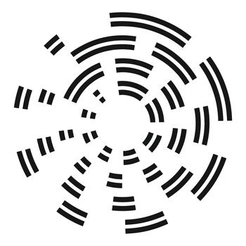 resumen geométrico modelo formando concéntrico circulo segmentos vector