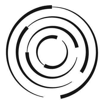 Concentric circles forming modern abstract geometric design vector