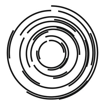 Abstract intersecting lines forming a circular technology design vector