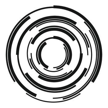 Abstract geometric circular lines technology pattern vector