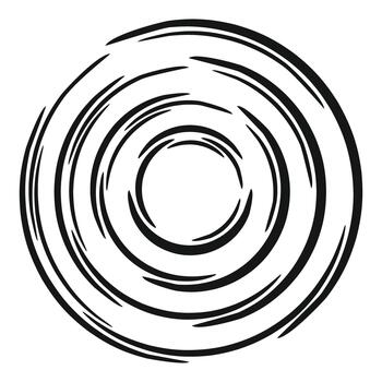 Abstract black lines forming a dynamic ripple effect vector