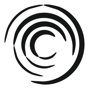 negro arremolinándose concéntrico circulo evolucionando resumen diseño vector