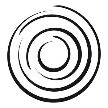 Abstract spiral swirl drawing generating dynamic energy vector