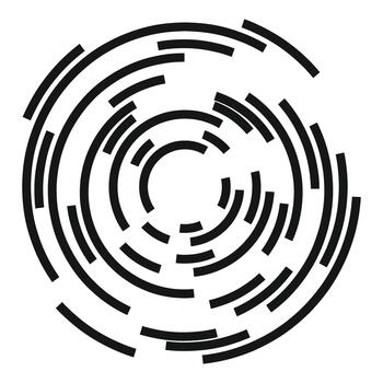 Abstract circular lines forming a data technology vortex vector