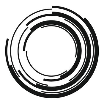 Abstract circular technology symbol representing data loading vector