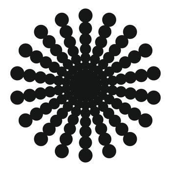 resumen rayos de sol geométrico radial modelo de oscuro círculos vector